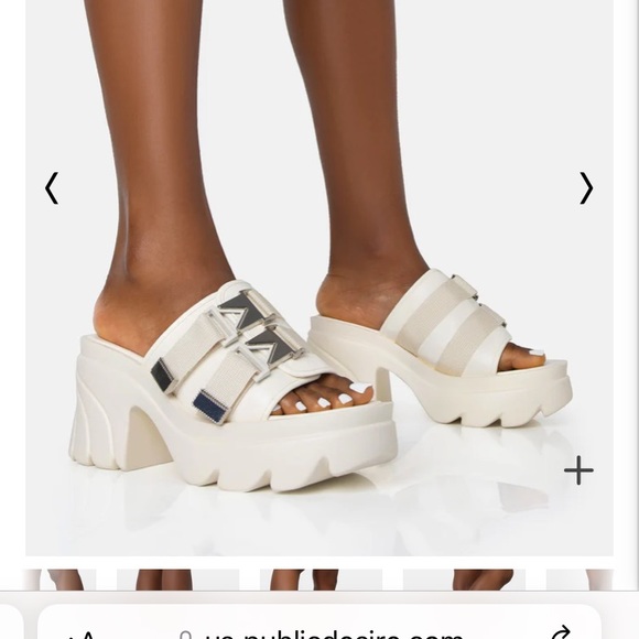 Public Desire Oslo Platform Sandals - Picture 1 of 2